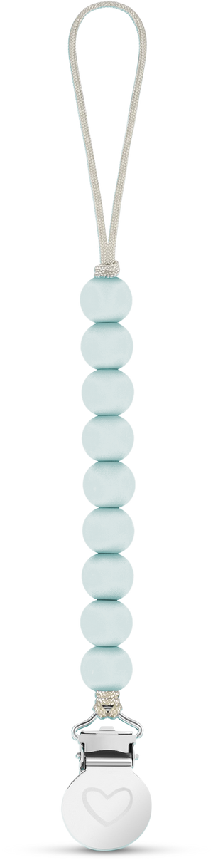 Lulababe Pacifier Clip: Sky Blue