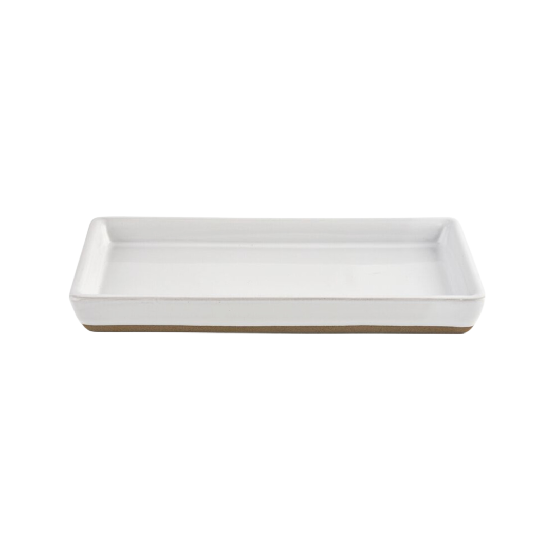 White Stoneware Tray - Home Decor & Gifts