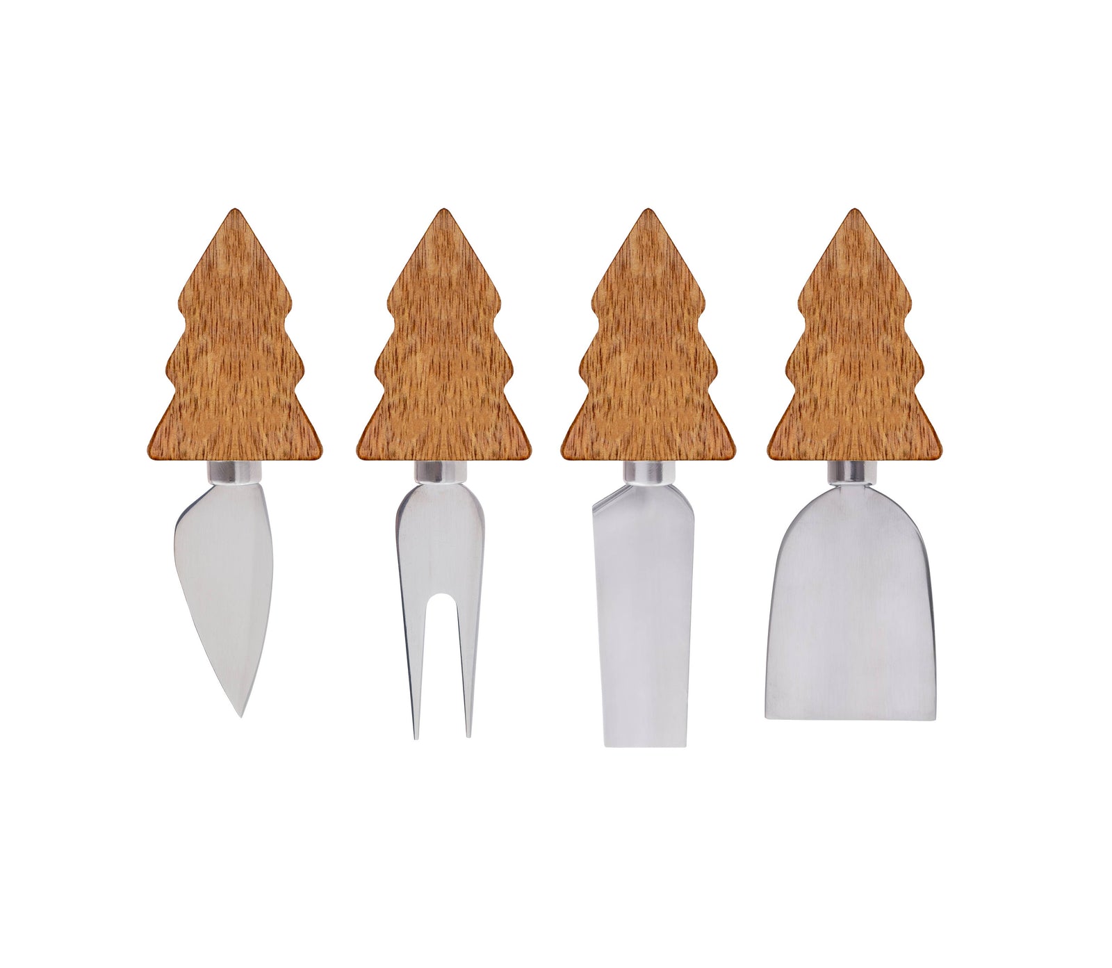 Woodland Cheese Knives (Set of 4 Natural Wood)