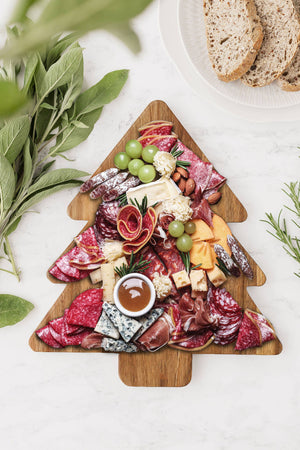 Charcuterie Tree Acacia Serving Board - Natural