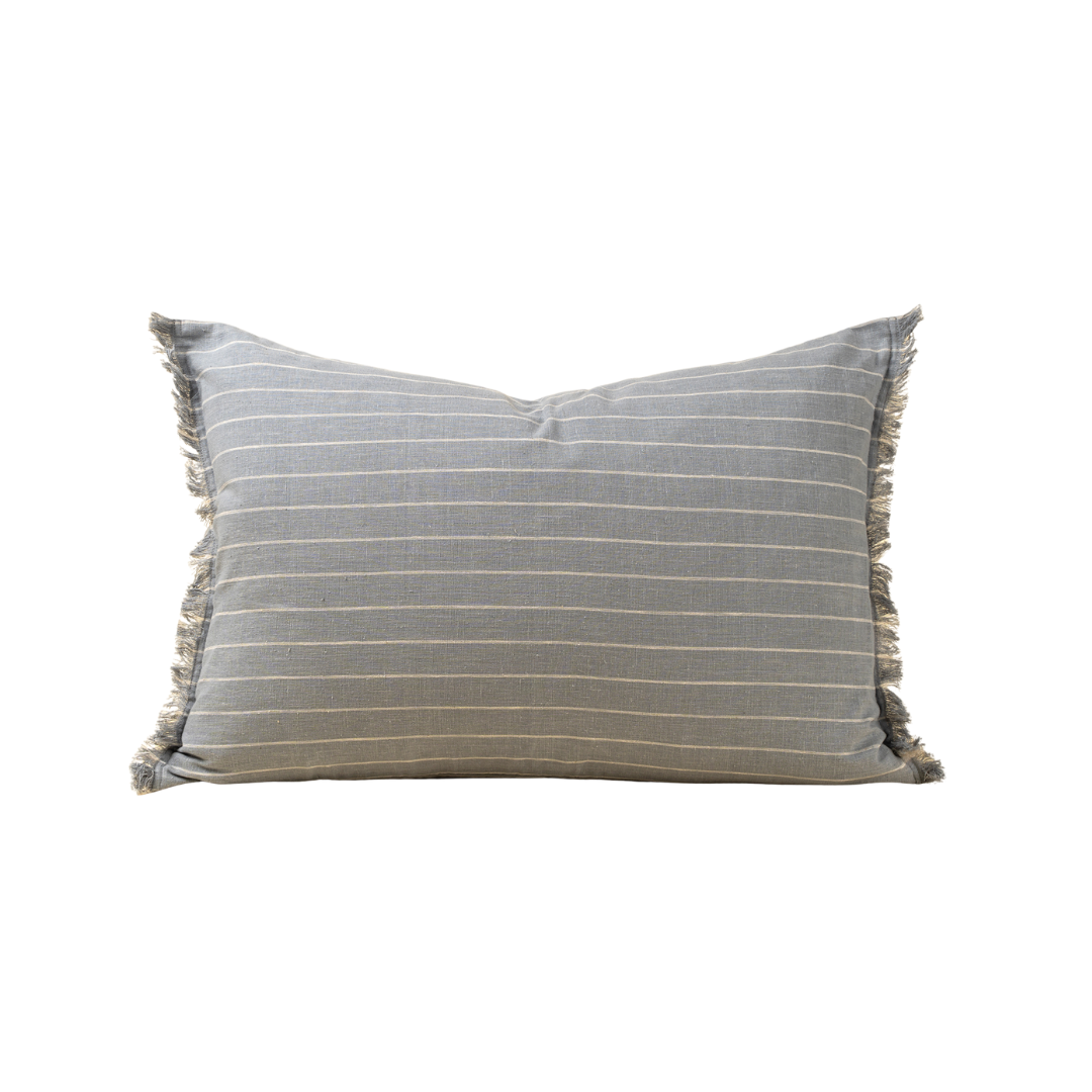 16x24 Handloom Stripe Pillow, Slate Blue - Arriving Feb 2026!