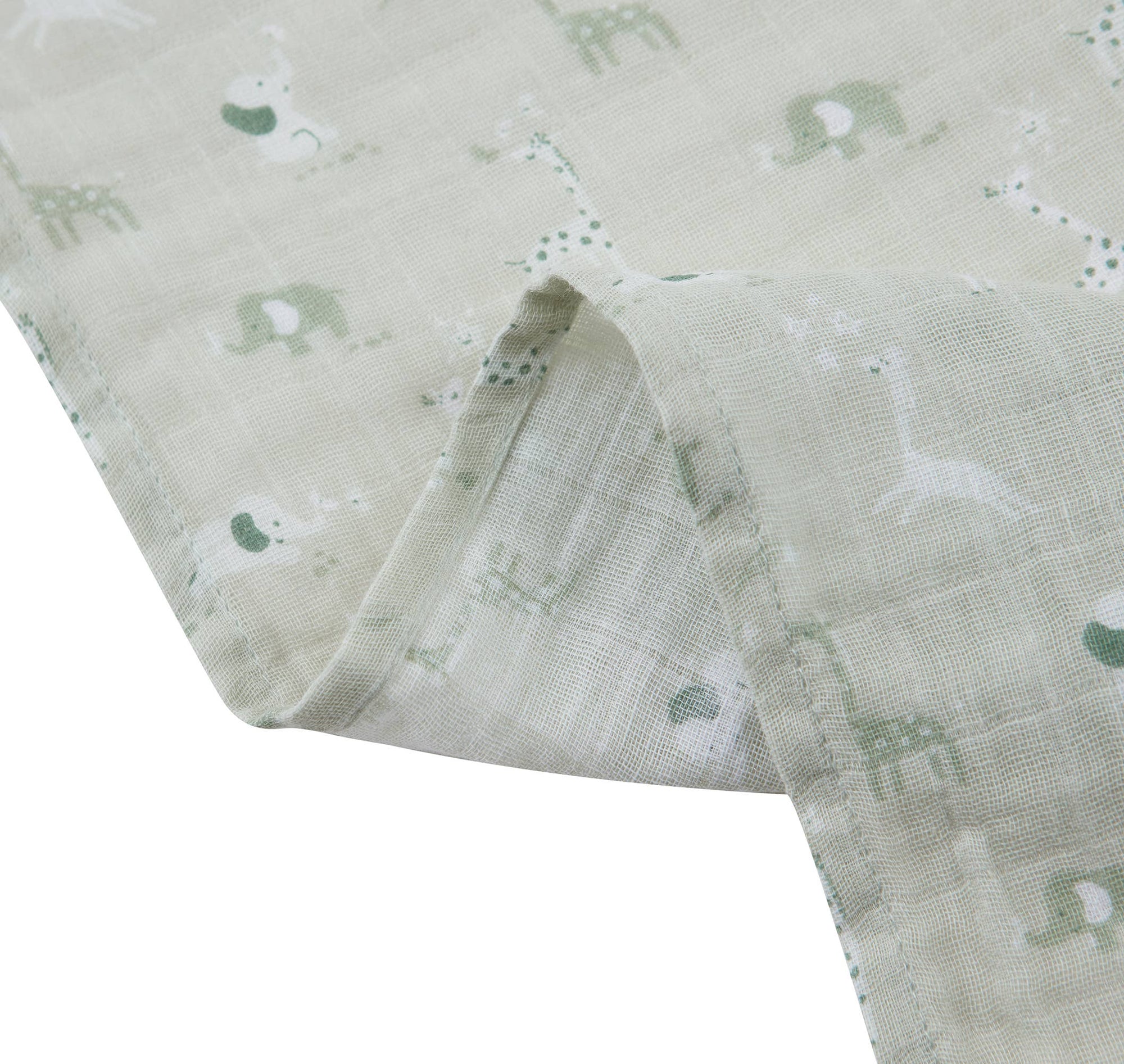 3 Pc Pack Muslin Swaddles 36" X 40" Green