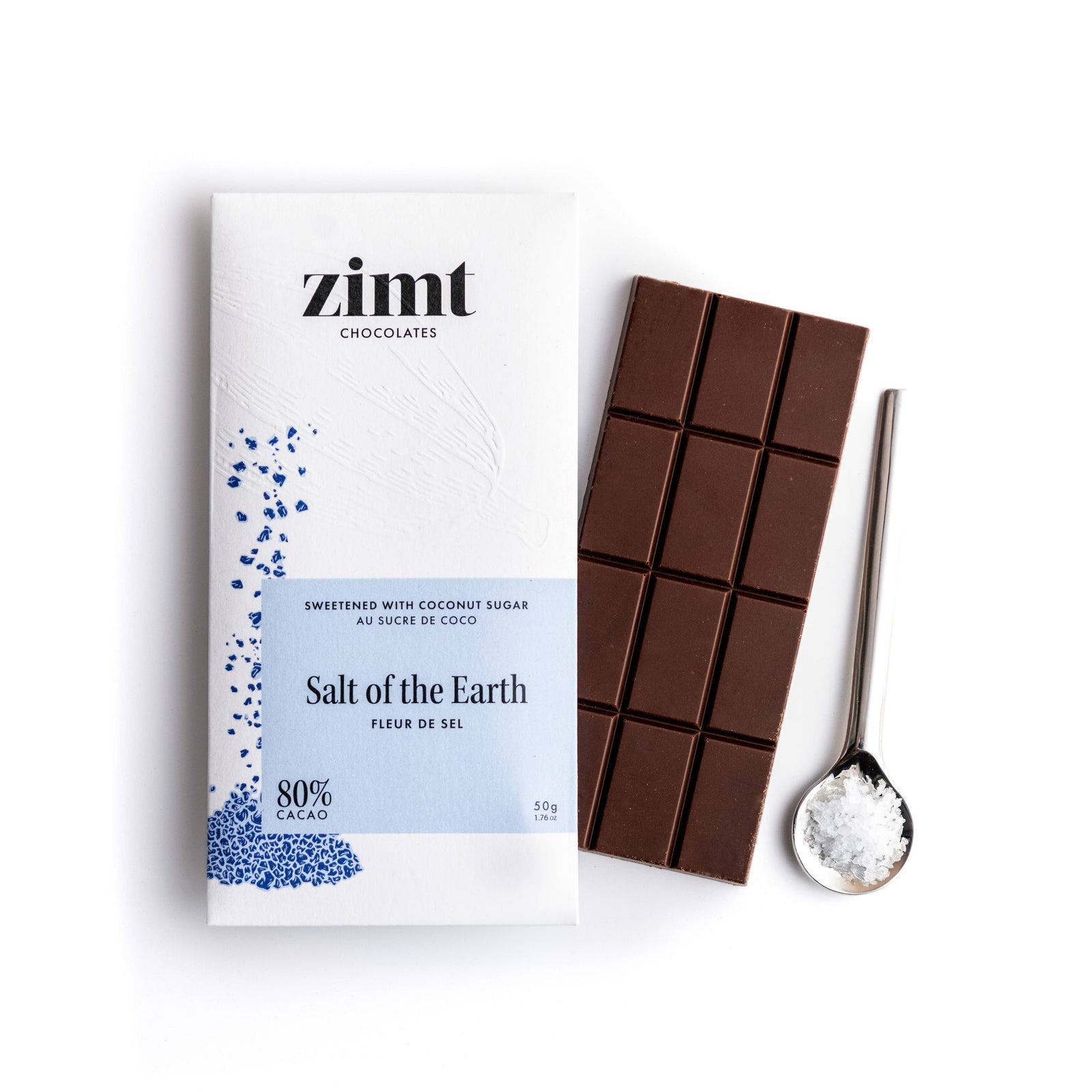 Salt of the Earth (Canadian salt, refined sugar free): 50g / Dark Chocolate 🍁