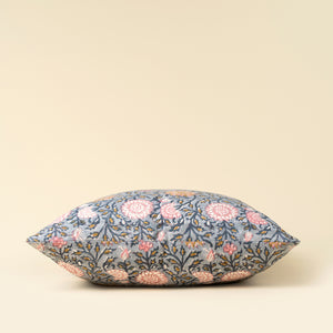 20x20 Block Print Pillow, Blue