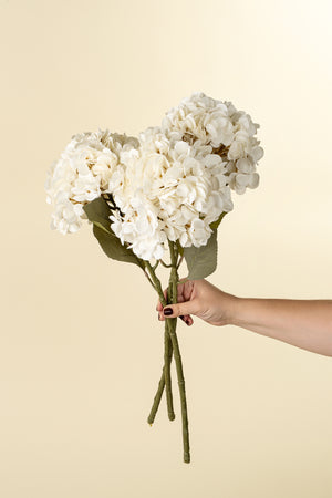 Hydrangea Floral Stem, White
