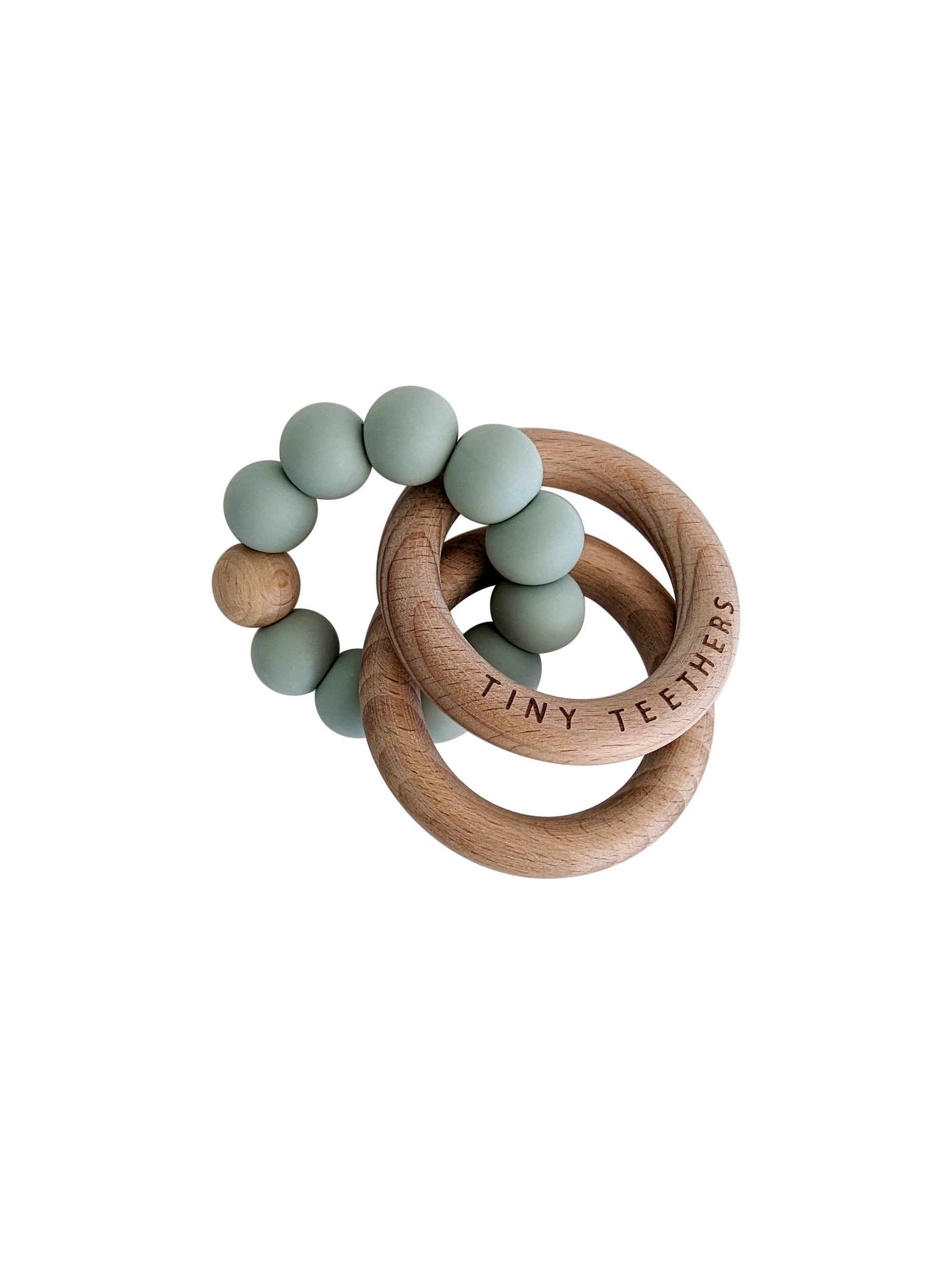 Rattle Teething Rings: Rose