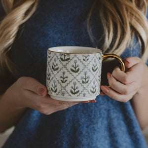 Floral Quilt Coffee Mug
