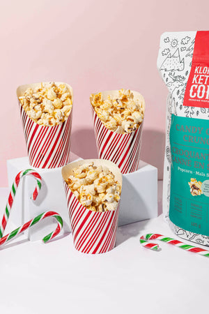 Candy Cane Crunch Chocolate Drizzled Popcorn: Small
