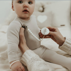 Lulababe Pacifier Clip: Ballet Slippers