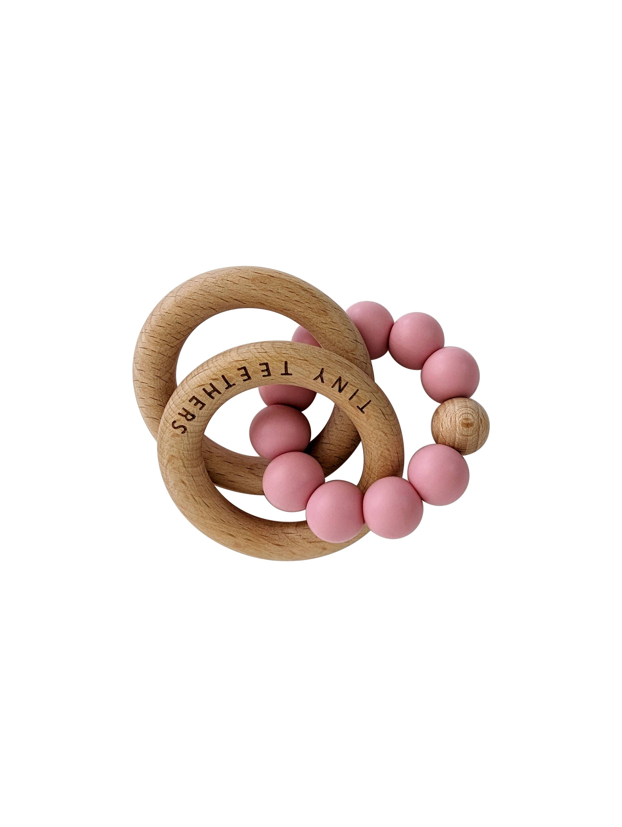 Rattle Teething Rings: Sage