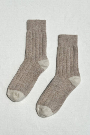 Classic Cashmere Socks: Grey Melange
