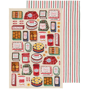 Now Designs Sugar & Spice Christmas Dishtowels Set of 2