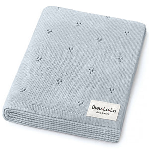 100% Organic Cotton Pointelle Swaddle Receiving Baby Blanket: Ballet Slippers