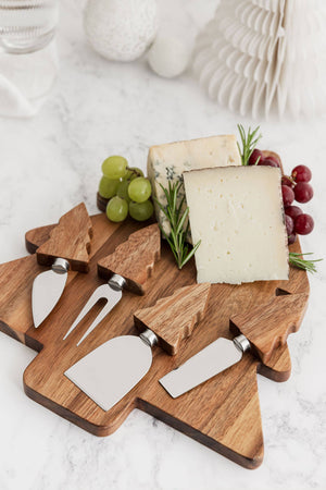 Charcuterie Tree Acacia Serving Board - Natural
