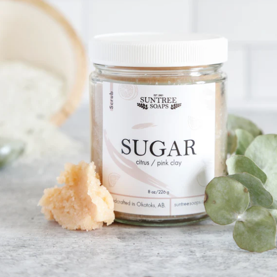 Citrus_Pink_Clay_Sugar_Scrub_Suntree_Soaps_Willows_Box_Canadian_Gifting_Studio