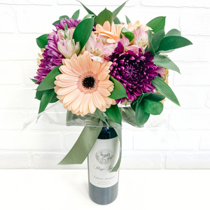 Wine & Flower Bouquet