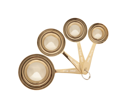 Gold Measuring Cups Set of 4