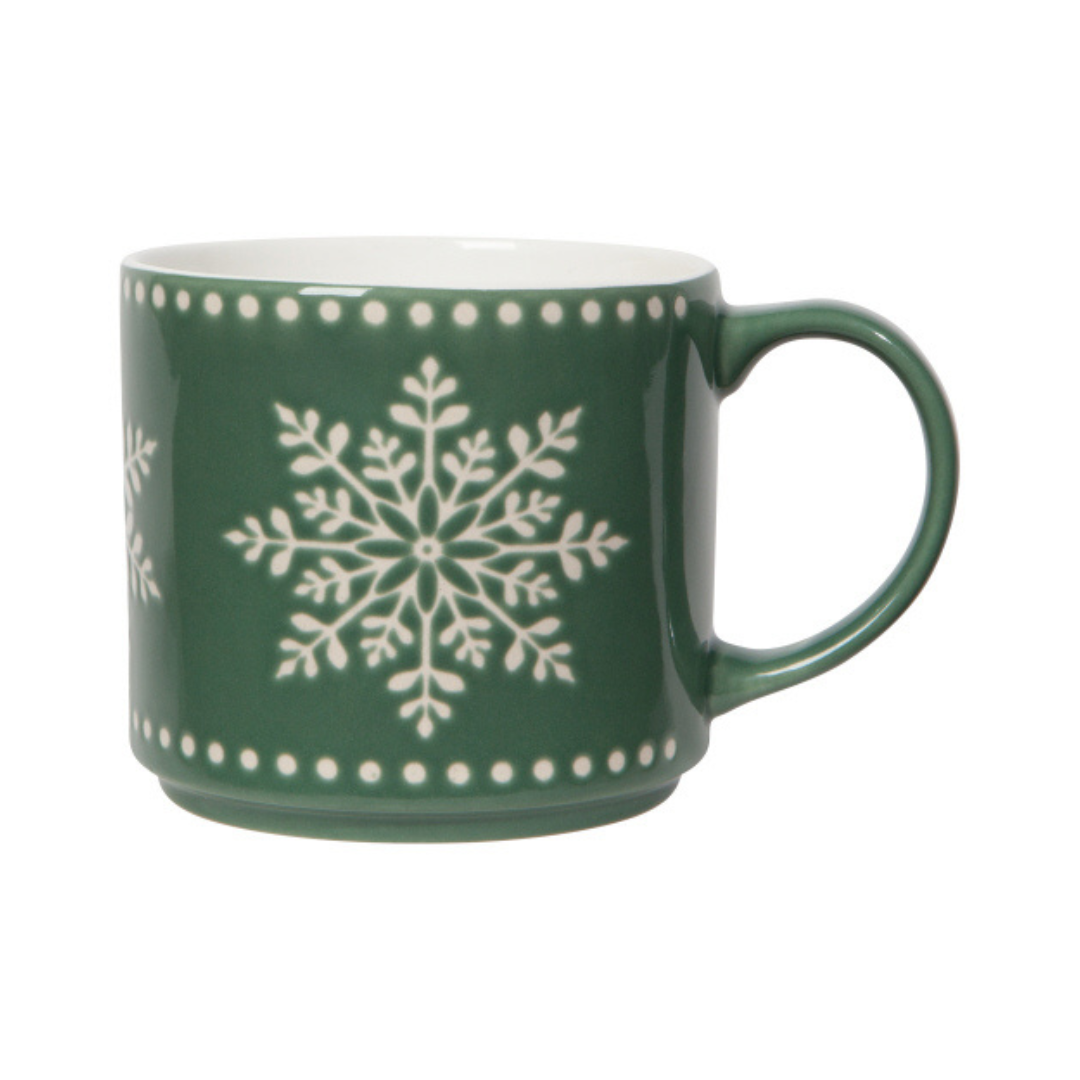 Good Tidings Snowflake Stacking Mug