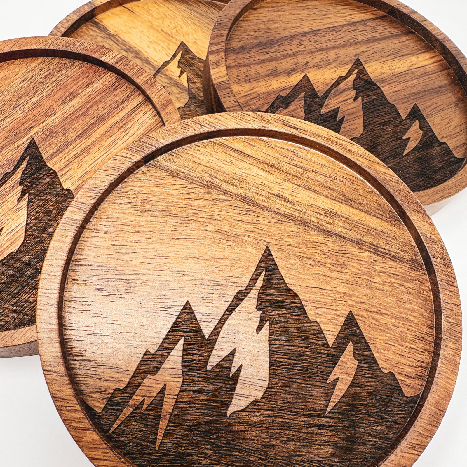Custom Acacia Wood Coasters