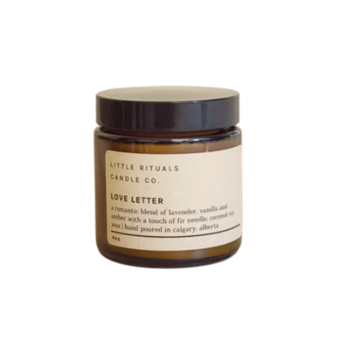 Amber 4oz jar Love Letter Candle