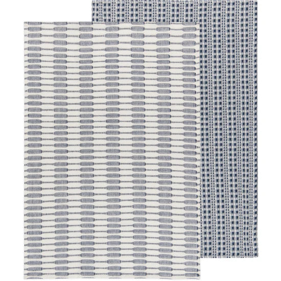 Midnight Blue Abode Dishtowel Set of 2