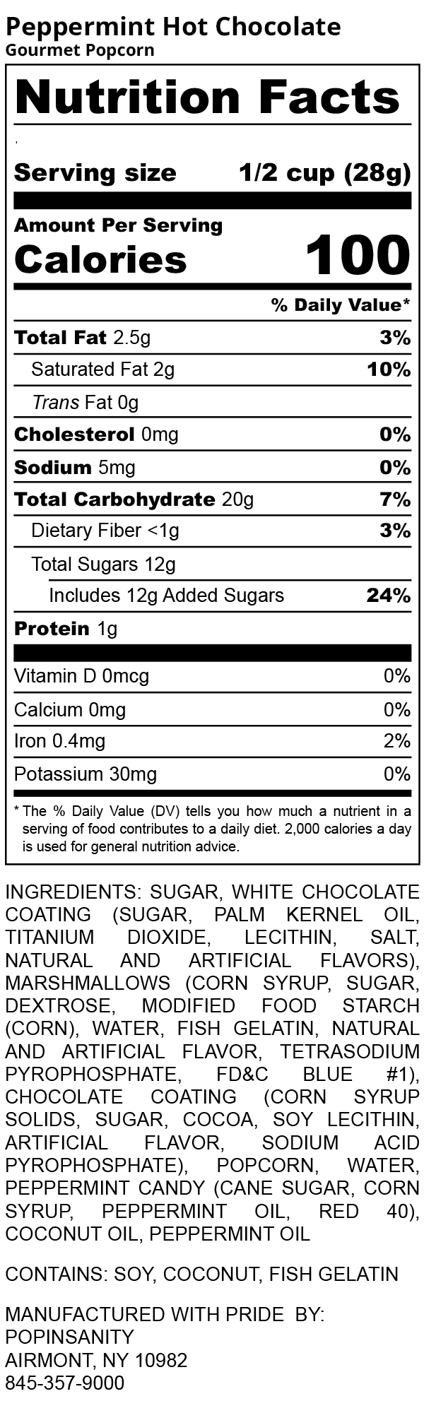 Peppermint Hot Chocolate Popcorn