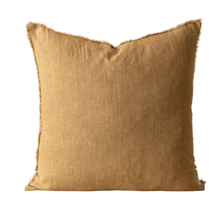 Lina Linen Pillow Tawny 24x24