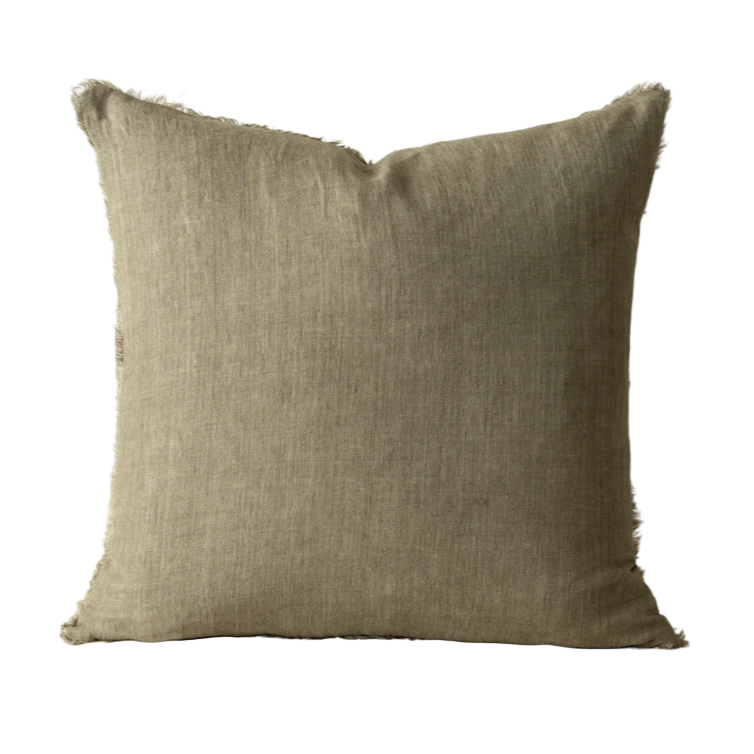 Lina Linen Pillow Mink 24x24