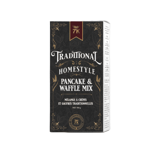 Box of Traditional Homestyle Pancake & Waffle Mix on a white background