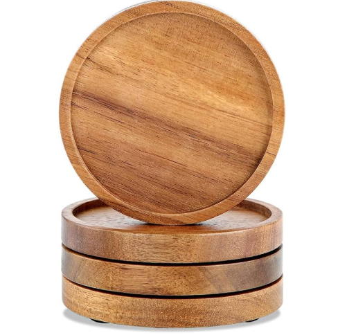 Custom Acacia Wood Coasters