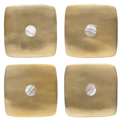 Nacre Gold Coasters - Set of 4