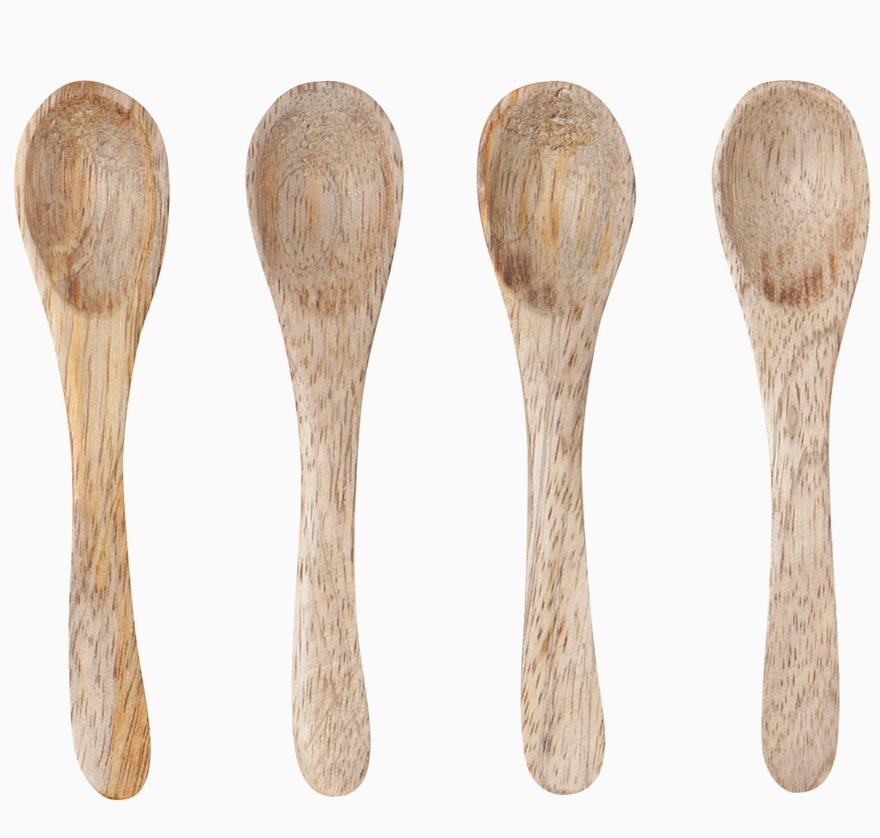 Mango Wood Mini Spoon Set of 4