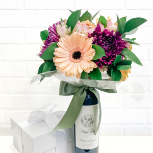 Wine & Flower Bouquet