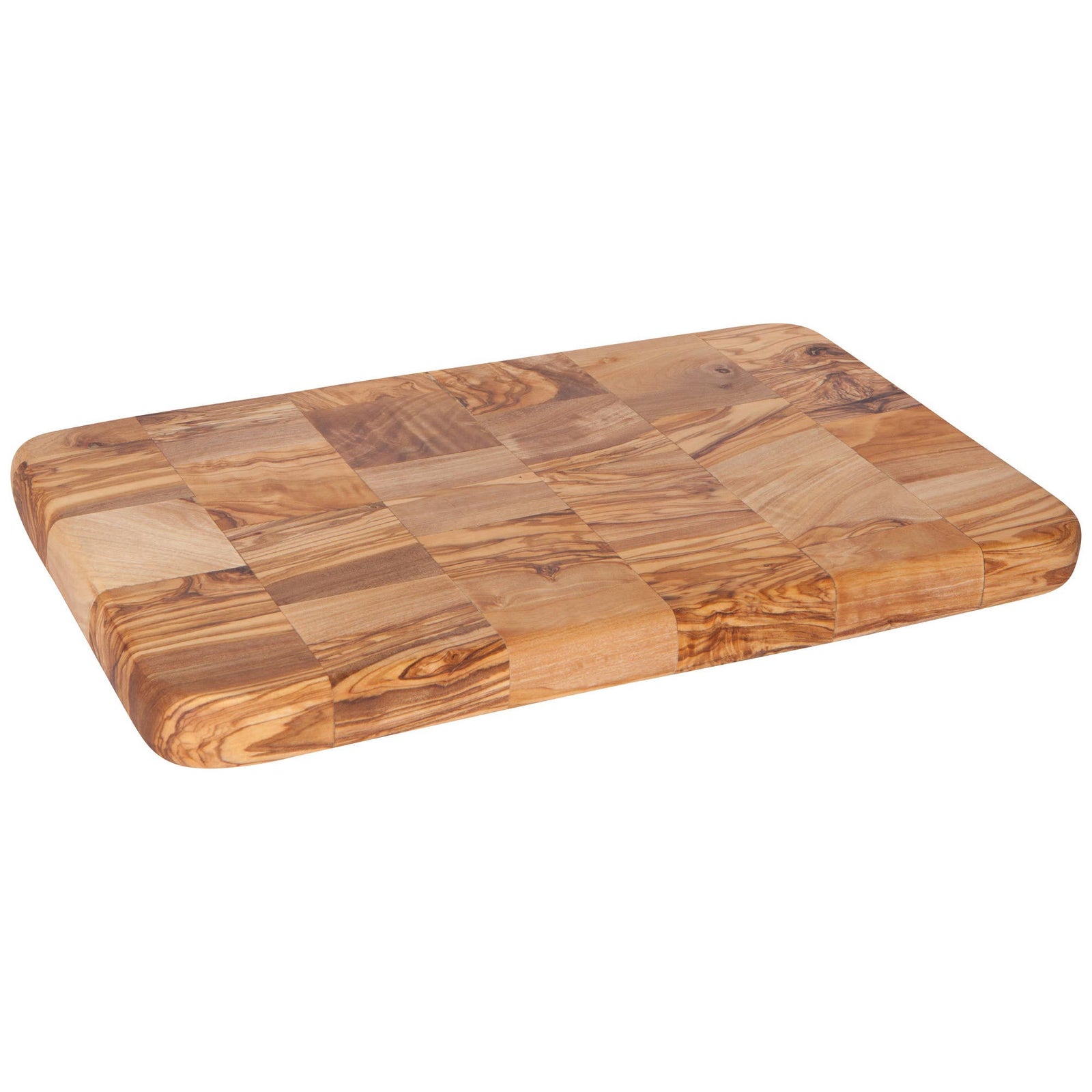 Wooden cutting board with assorted cheeses, crackers, and accompaniments on a gray surface