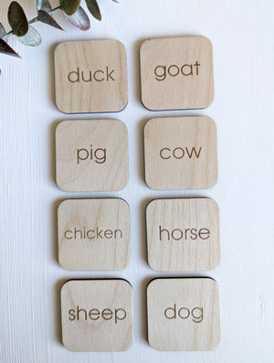 Wooden Matching Memory Set | Farm