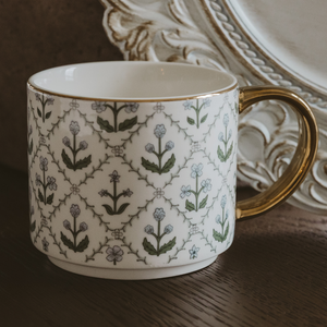 Floral Quilt Coffee Mug