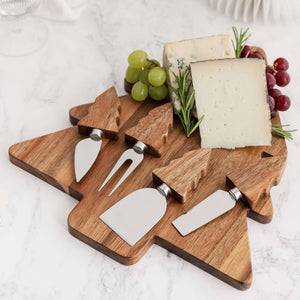Woodland Cheese Knives (Set of 4 Natural Wood)