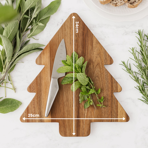 Charcuterie Tree Acacia Serving Board - Natural
