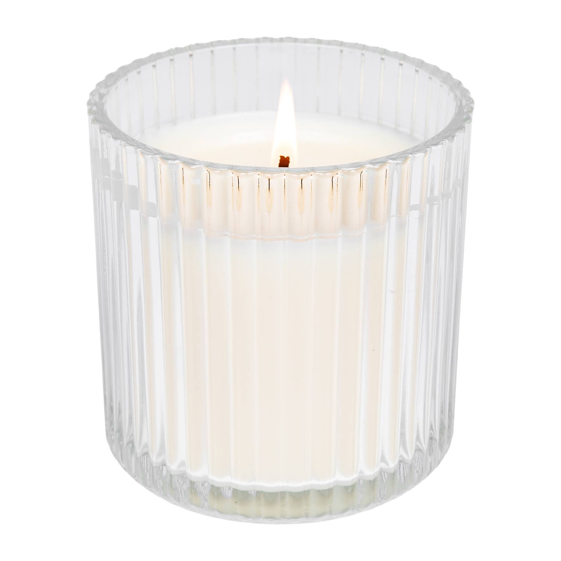 Warm and Cozy 11 oz Soy Candle, Fluted Ribbed Jar