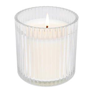 Warm and Cozy 11 oz Soy Candle, Fluted Ribbed Jar - Decor