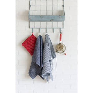 Chili Red Knit Potholder
