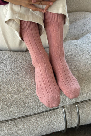 Classic Cashmere Socks: Grey Melange