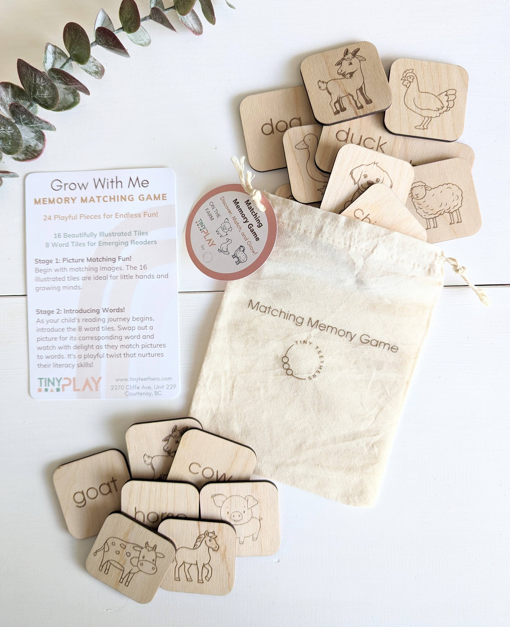 Wooden Matching Memory Set | Farm