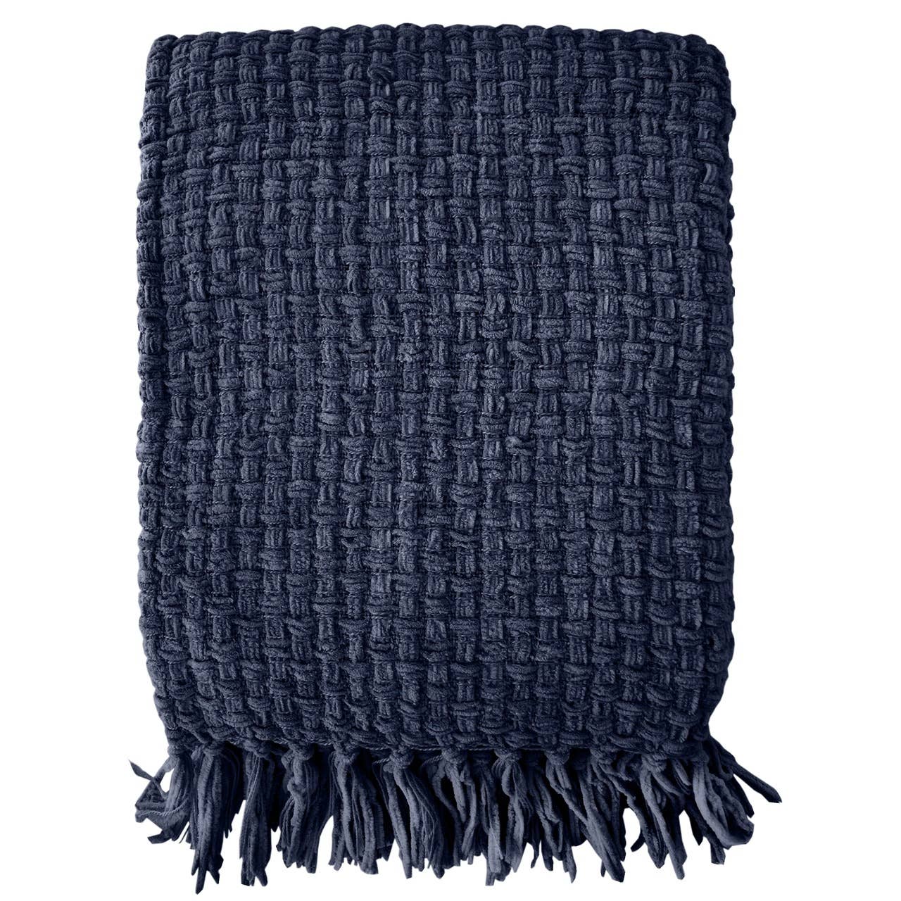 Chenille-Basket-Weave-Navy-Throw-Blanket-50x60-Fabstyles-Willows-Box