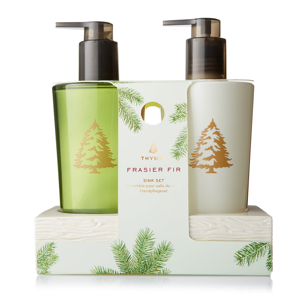 Frasier Fir Sink Set Ceramic Caddy