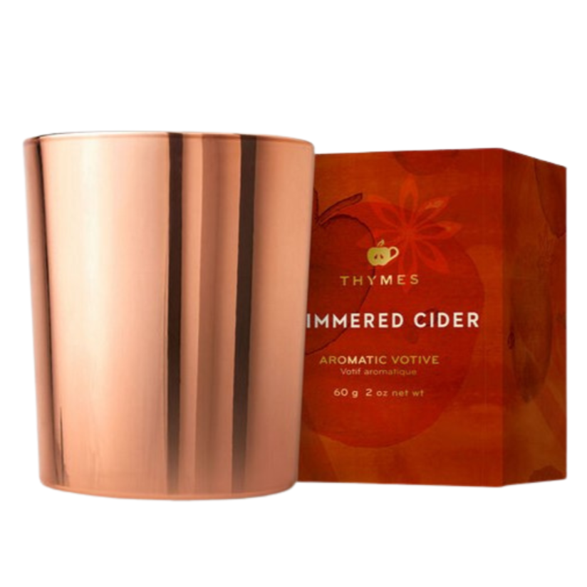 Simmered Cider Metallic Votive Candle