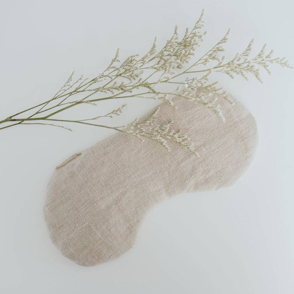 Hot-Cold-Therapy-Eye-Masks-Wheat-100%-Linen-Tan-Created-Mother-Willows-Box-Gifting