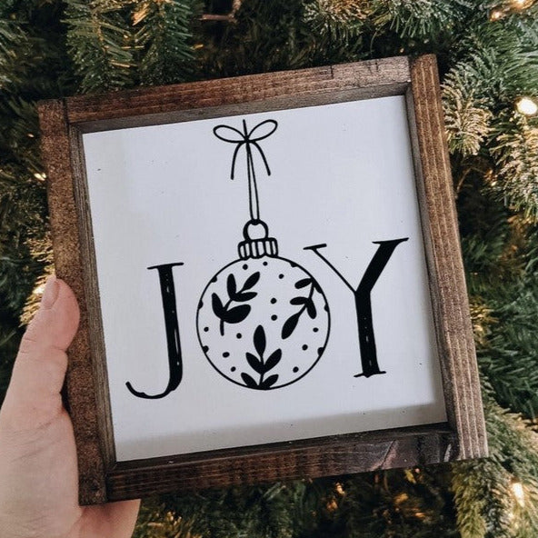 Joy Ornament Mini Wood Sign🍁