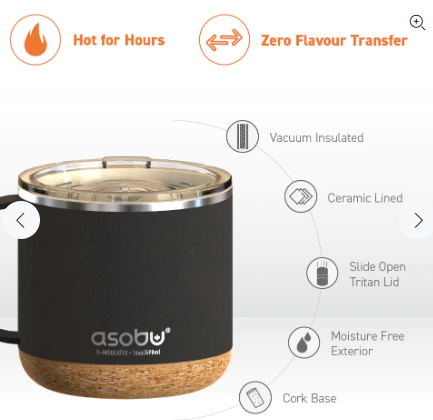 Black-Coffee-Mug-Stainless-Steel-Cork-Bottom-Asobu-Willows-Box