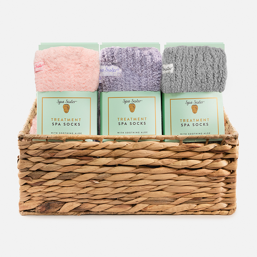 Spa-Treatment-Socks-Violet-Bath-Accessories-Willows-Box